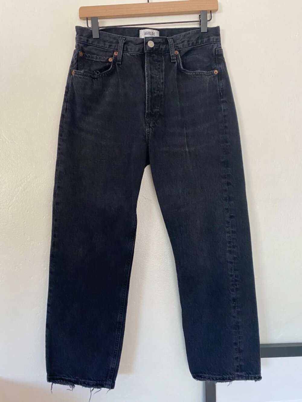 Agolde 90s Crop in faded black size 27